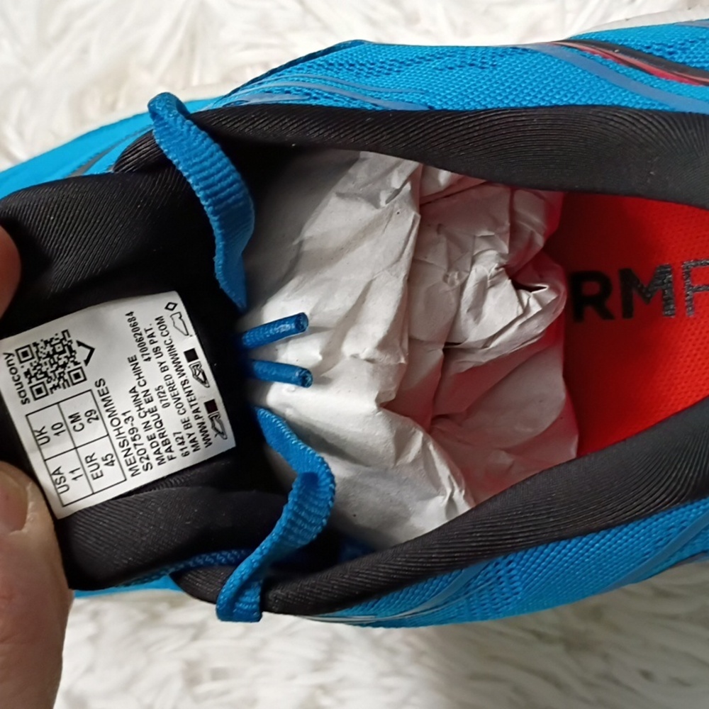 Saucony Triumph 20 Ocean Men's Sz 11 Running Shoes 🆕 - Picture 10 of 11